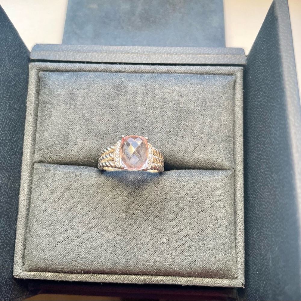 Petite Wheaton Morganite & Diamond Ring